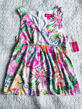 Lily Pulitzer for Target Bright Floral Sleeveless Babydoll Top Sz M